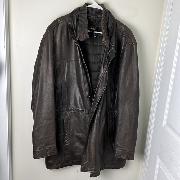 Danier Leather Boyfriend Oversized Biker Outerwear Jacket Size XL - Picture 5 of 13